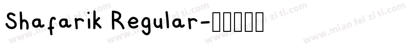 Shafarik Regular字体转换